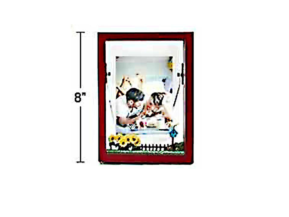 3.5x5" Wd. Shadow Bx Photo Frame, Red