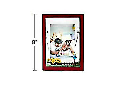 3.5x5" Wd. Shadow Bx Photo Frame, Red