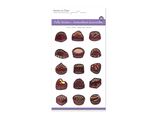 Paper Craft Sticker: 4.1"x7.5" 3D Treats Puffy B) Gold Drizzled