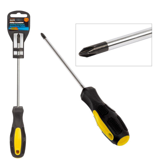 H.E. Master Pro Screwdriver Philips PH2 x 6", Plastic hanger