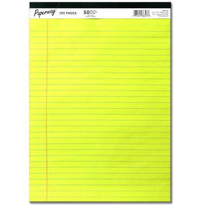 LEGAL PAD - 50 YELLOW