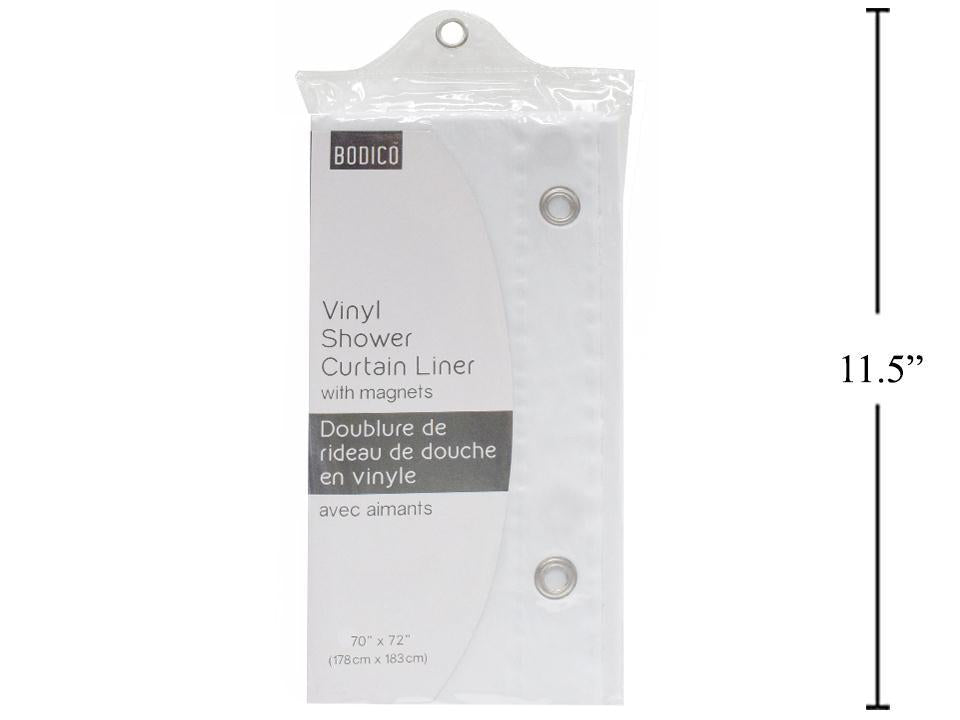 Bodico 70x72"Vinyl Shower Curtain white, 80gm, pvc