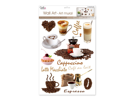 Craft Decor: 11.8"x15.75" Wall Art Clear E) Coffee Time