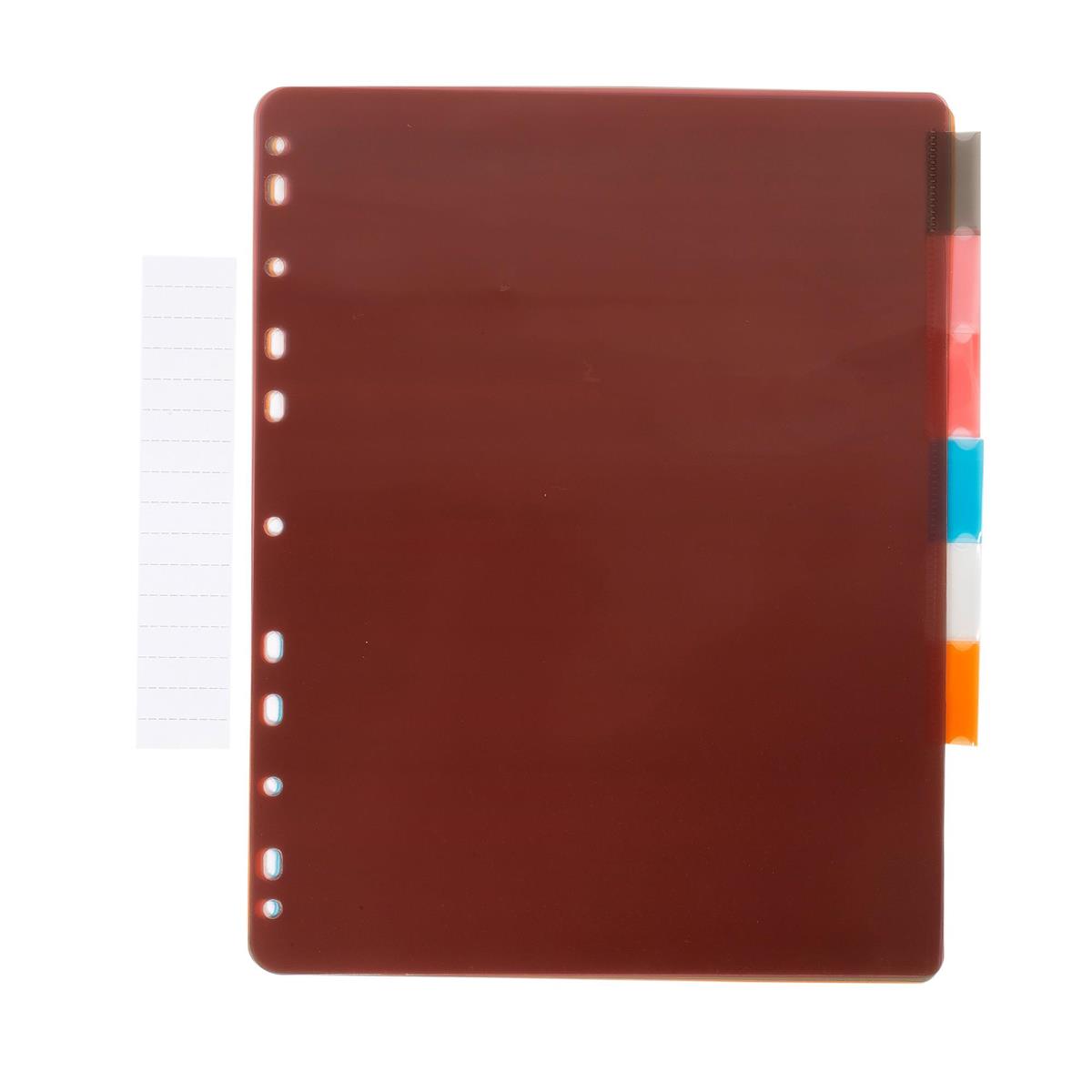 O.WKs. 6-pc PVC Index Divider,  plastic bag w/ insert, 36/dsp