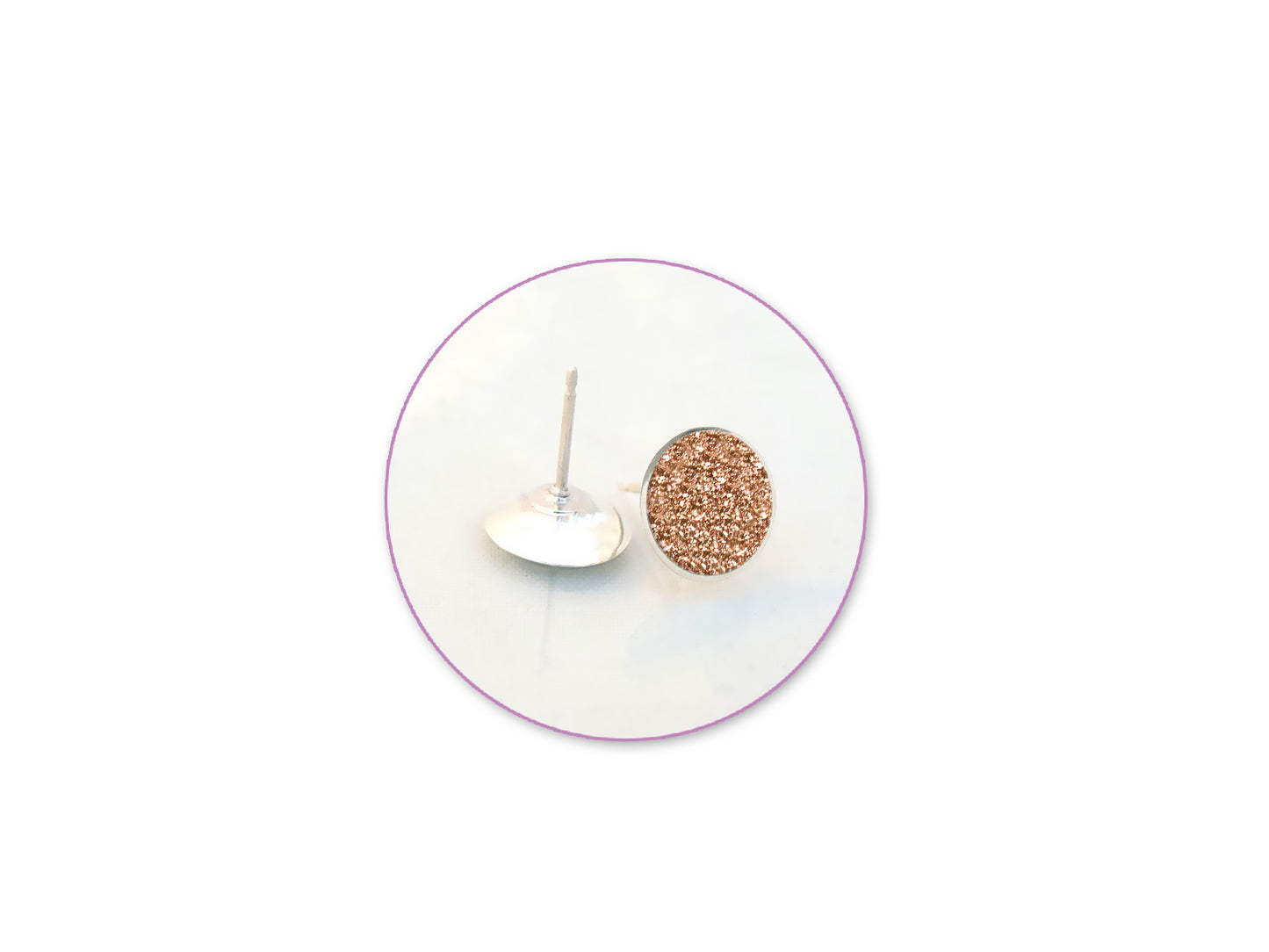 Jewelry Findings: 8mm Silver Earring Post x20 Flatback