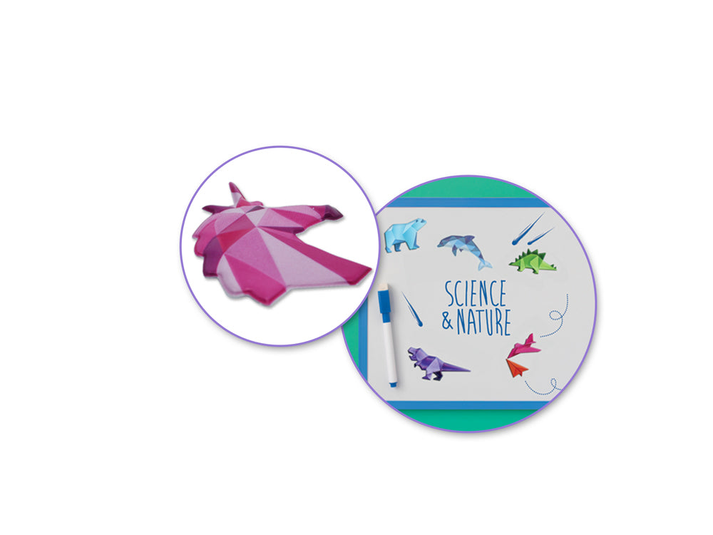 Paper Craft Sticker: 5.7"x9.8" 3D Origami Effects PVC D) Unicorn