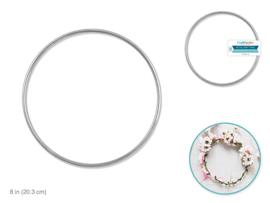 Craft Medley: Metal Ring 8" 1pc Galvanized