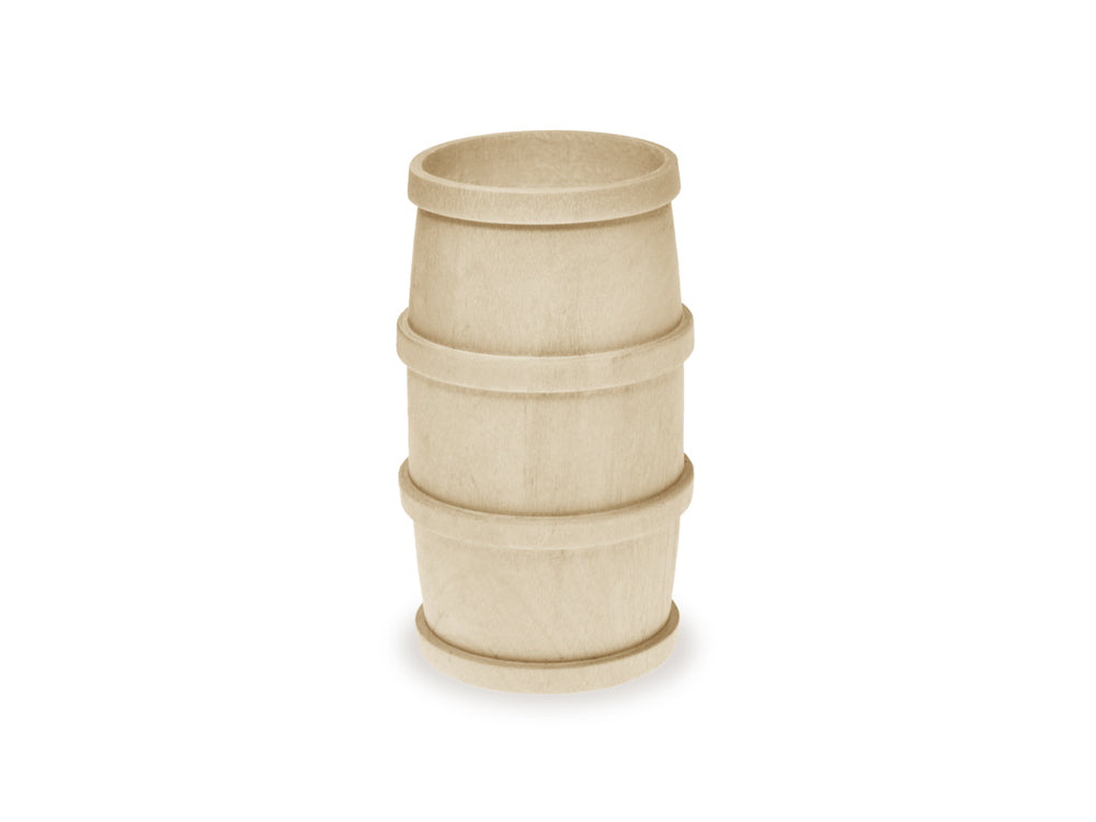 Craftwood: 3.5"x2.2" Mini Barrel 1pc Natural Routered Bands x4