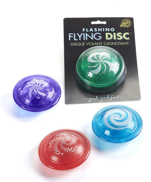 TPR Light Up Flying Disk, 4 Asst., L:3.5" x W:1.25"
