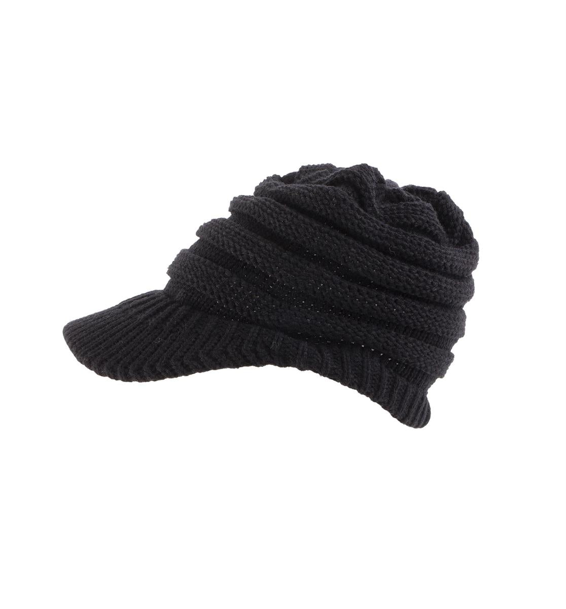 Nordic T. Beanie w Ponytail Hole & Brim, Ladies, 3 asst, ht