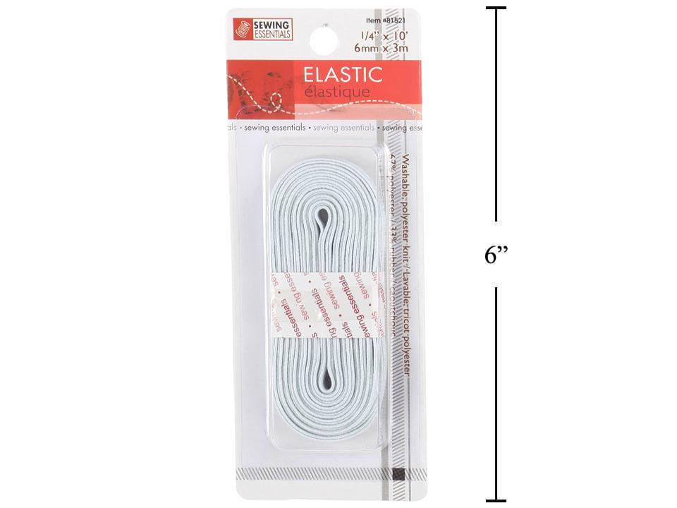Sewing E1/4"x10' (6mmx3m) Elastic, b/c