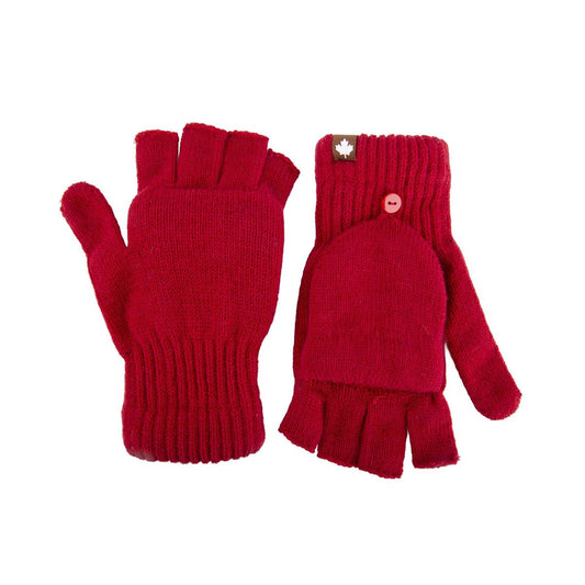 Nordic T. Canada Convertible Glove, knit w fleece lining, hc