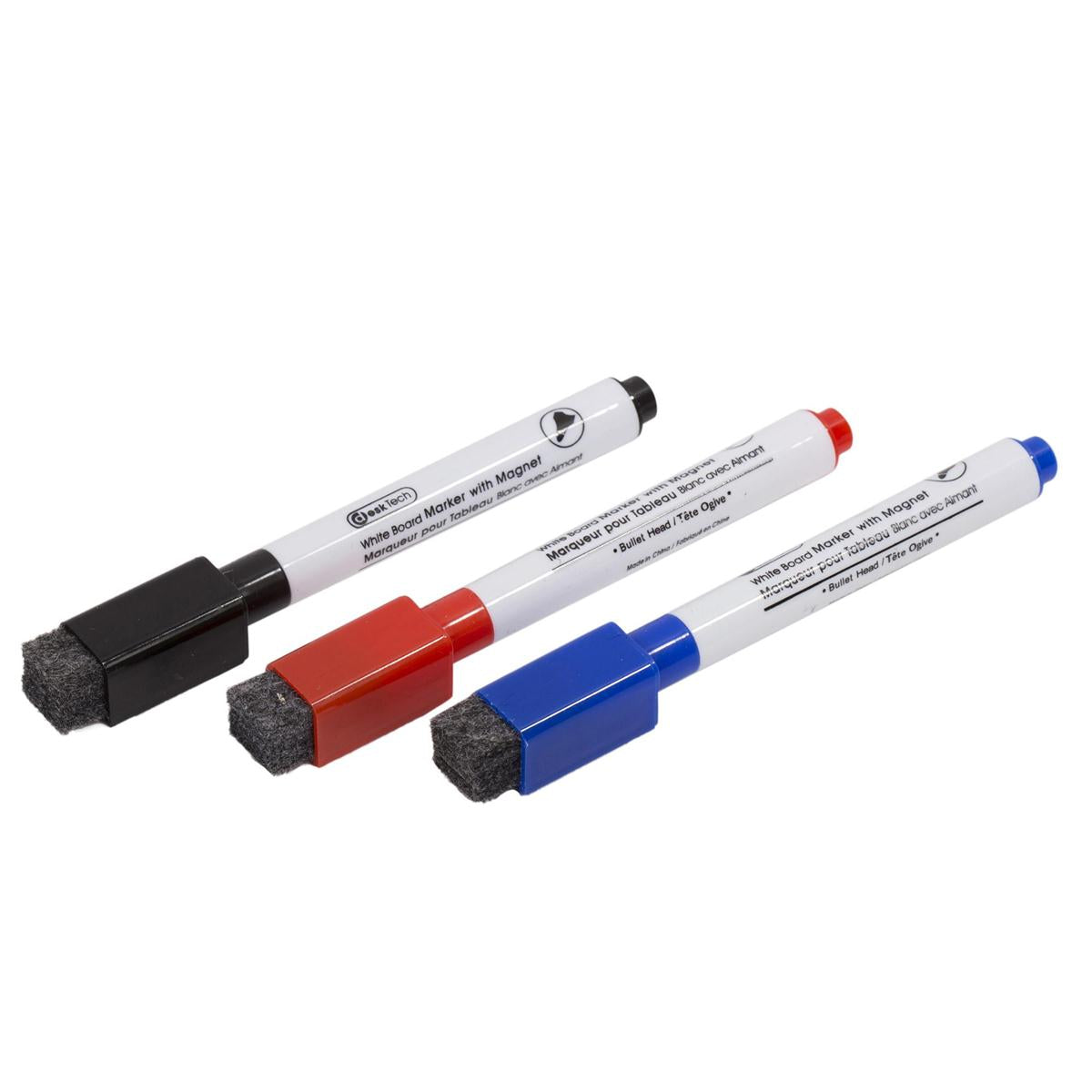 Desk Tech 3 Colour Magnet Marker w/ eraser , b/c