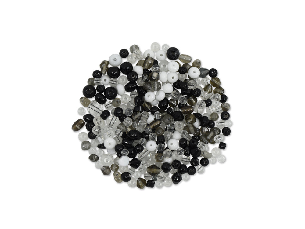 Glass Beads: 3mm-7mm Mix-Pack 30gms D) Classic
