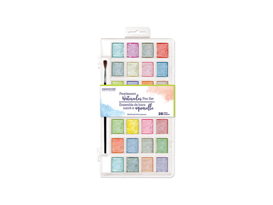 Color Factory: Pearlescent Watercolor Pan Set 28pc w/Brush