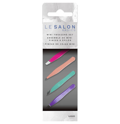 MINI TWEEZER SET - 4 PCS ORANGE,PURPLE,RED,GREEN