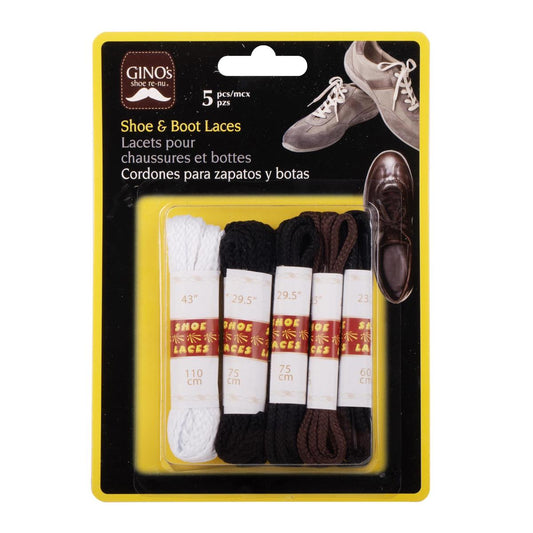 Gino's  5-pc. Shoe & Boot Laces, b/c