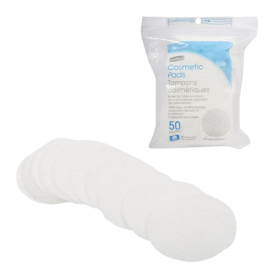 Bodico, 50-pc Large QUILTED cosmetic pads, 100% cotton(HZ)