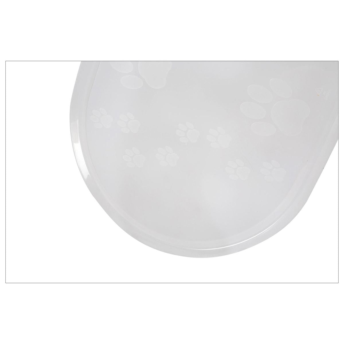 PAWS.20"x12"x0.25" Pet Dish Mat, Clear