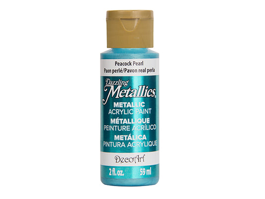 Dazzling Metallics Paint: 2oz All-Purpose Shimmering Luster DA070-336 DA314 Peacock Pearl