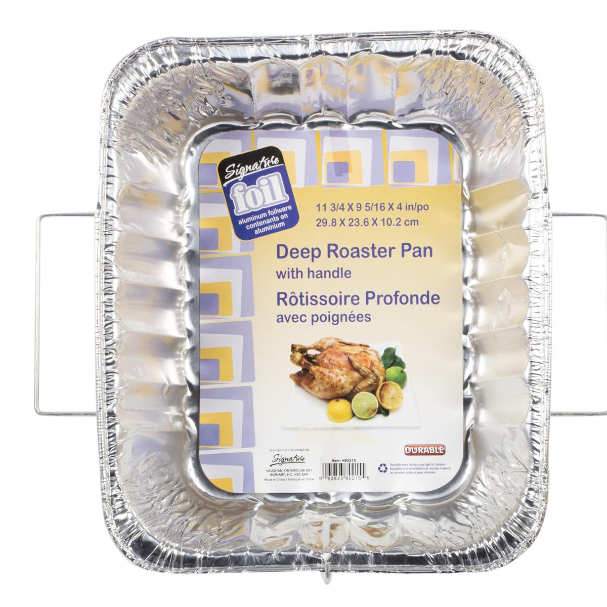 SiG.Kit  Foil Deep Roaster Pan w/  Handle, Sz:12.5"x10"x4" (A313449)