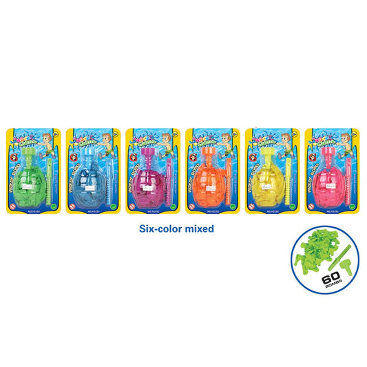 Sunny Dayz Set/60 Fluorescent Water Balloons w/Tying Tool, 6 Asst. Blister Card 0x0x0 CHT