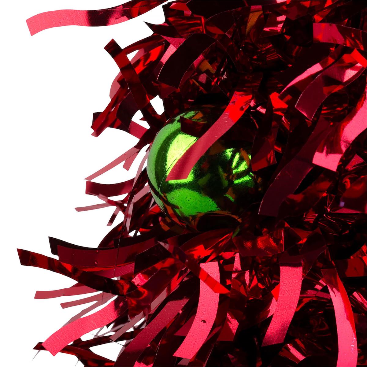 Deco N. 19" Tinsel Xmas Tree DÃ©cor, Red, cht