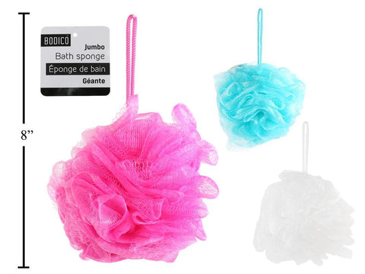 Bodico 75g Bath Sponge,3 asst. cols White, Pink, Aqua, cht(HZ)
