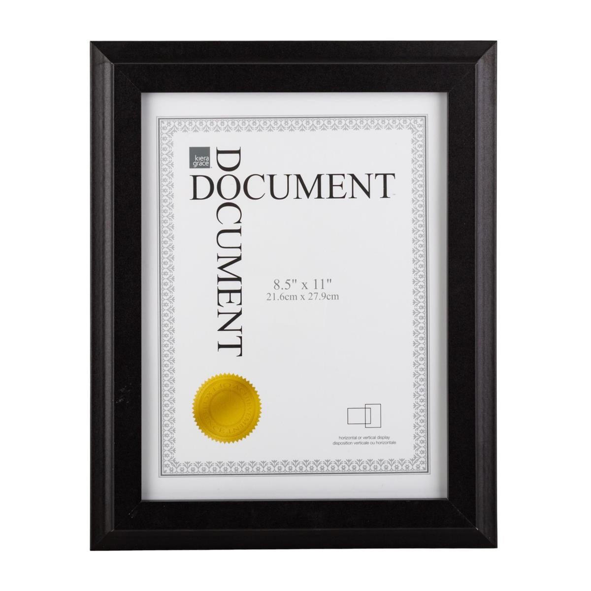 KG Oxford 8.5X11" Wood Doc Frame FRAME-BLACK ( LD S5 )