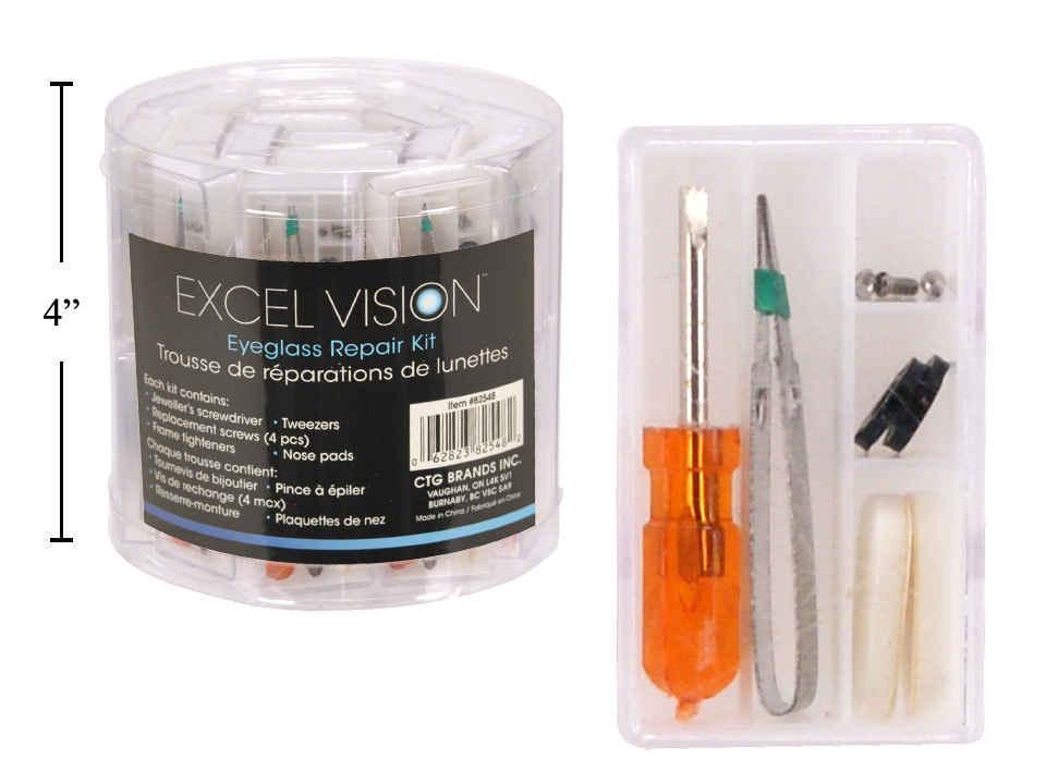 Excel Vision  Eyeglasses Repair Kit  Plastic Box, 36/pvc dsp