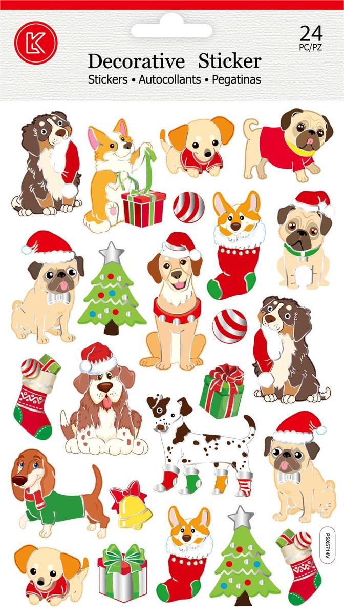 S.Secrets Xmas Fun Stickers, Dogs, 9.85x5.5", pbh