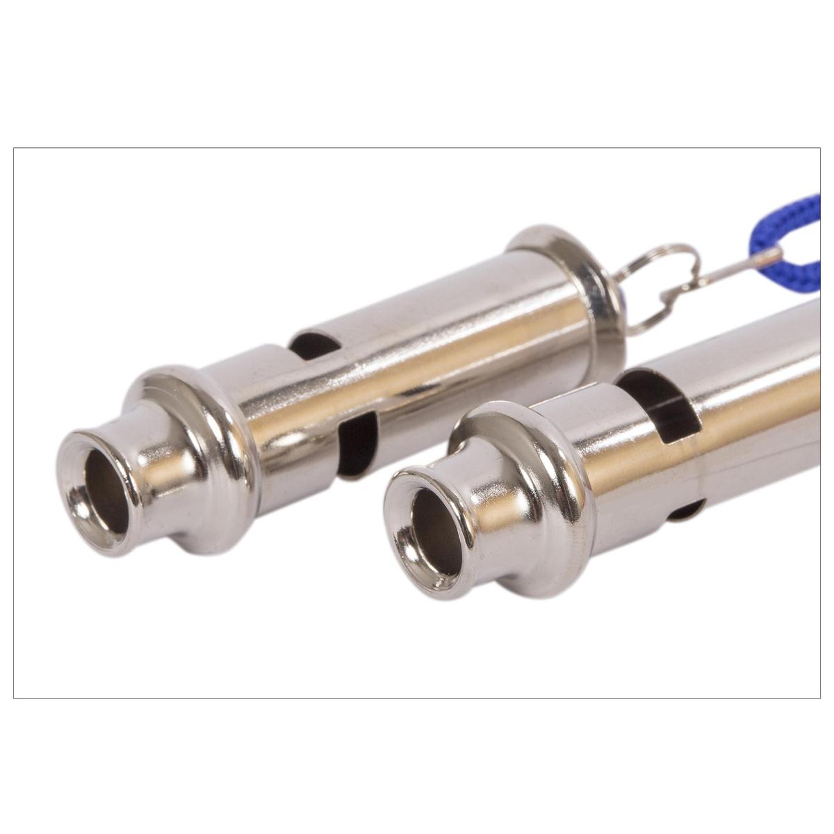 Metal Whistle w/ Cord, 2 styles, 2 colors (Blue and Red),  b/c