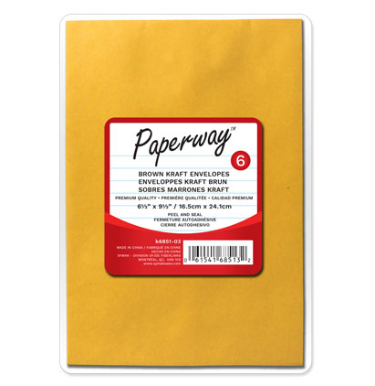 BROWN ENVELOPES - 6 6.5" X 9.5"