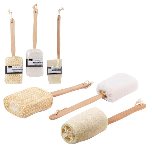 Bodico 16" Bath Brush, 3 styles, Wdn Handle, wrap card(HZ)