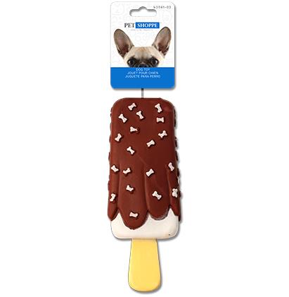 SQUEAKY DOG TOY ICE CREAM BAR