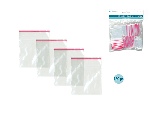 Craft Medley: Zipper-Seal Polybags 1.5"x2" 180pc