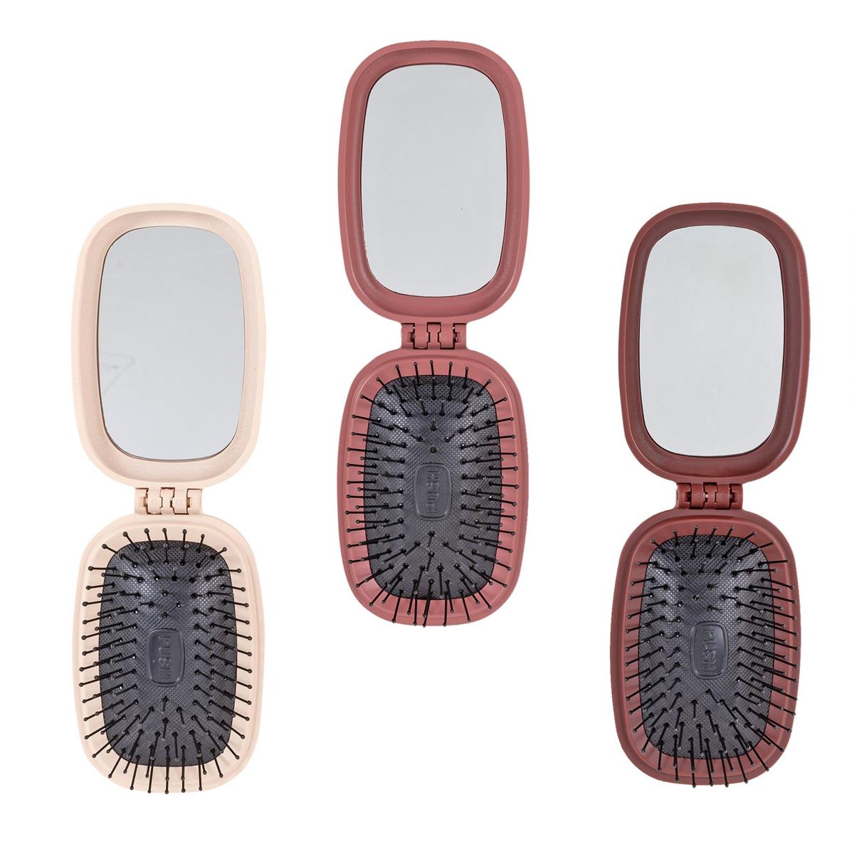 Bodico, Flex-Bristle Detangler Hairbrush, Travel, 3 asst,