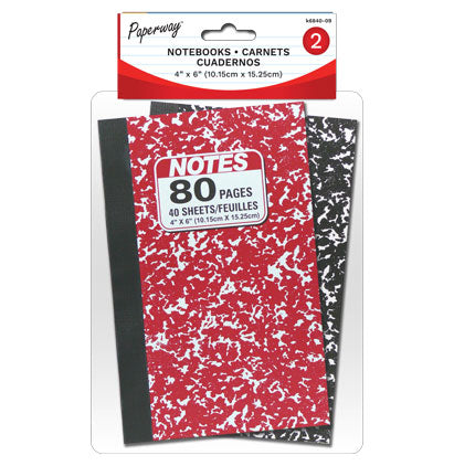 NOTEBOOKS - 2PK 4" X 6"