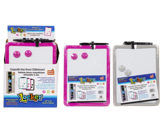 O.WKs. Magnetic White Board with Marker, 8.5"x11", 2/C, 6/dsp