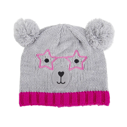 Nordic T. Beanie w Bear Face,pink glasses, hc
