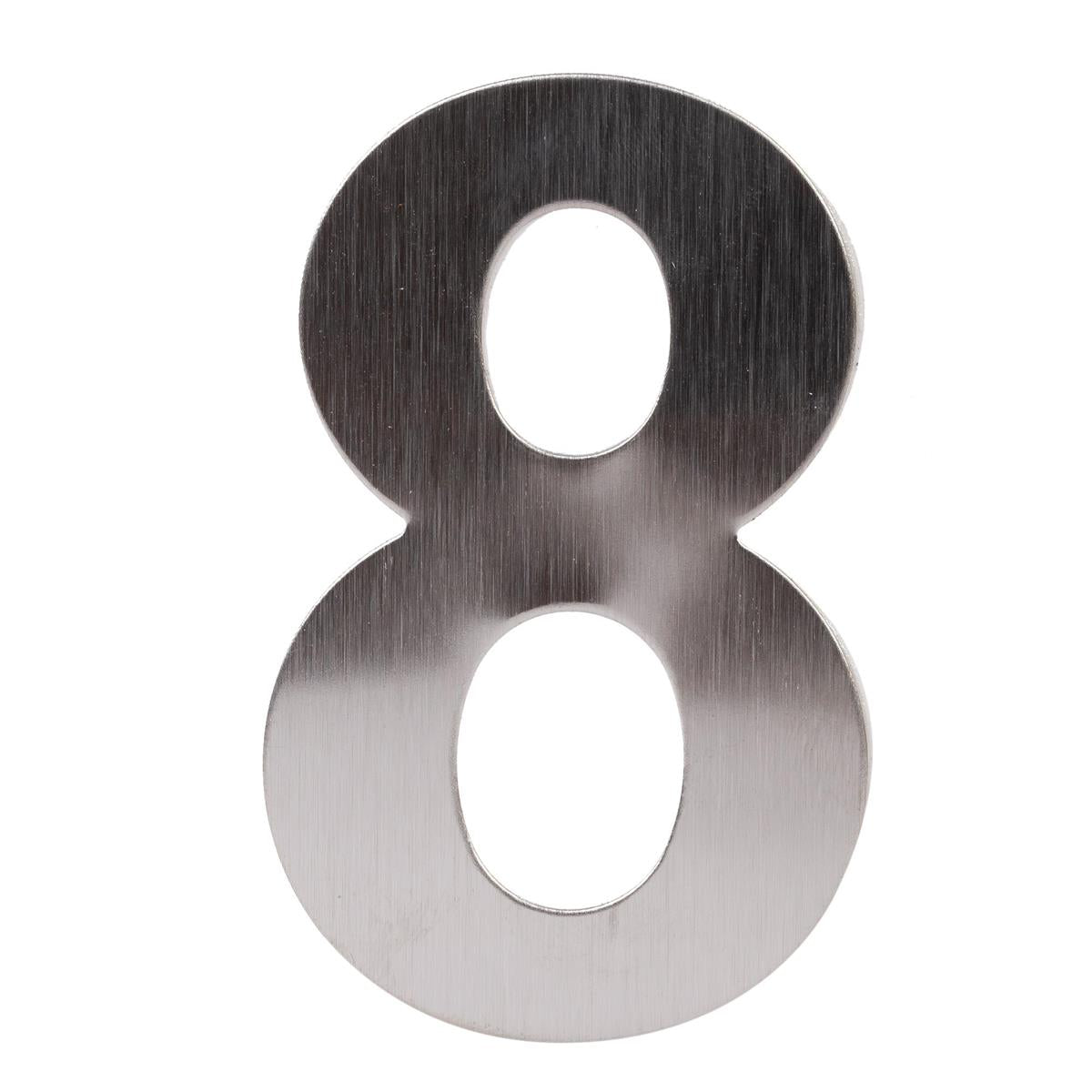 H.E. 3"#8 Adhesive Number Sign, SS B/C