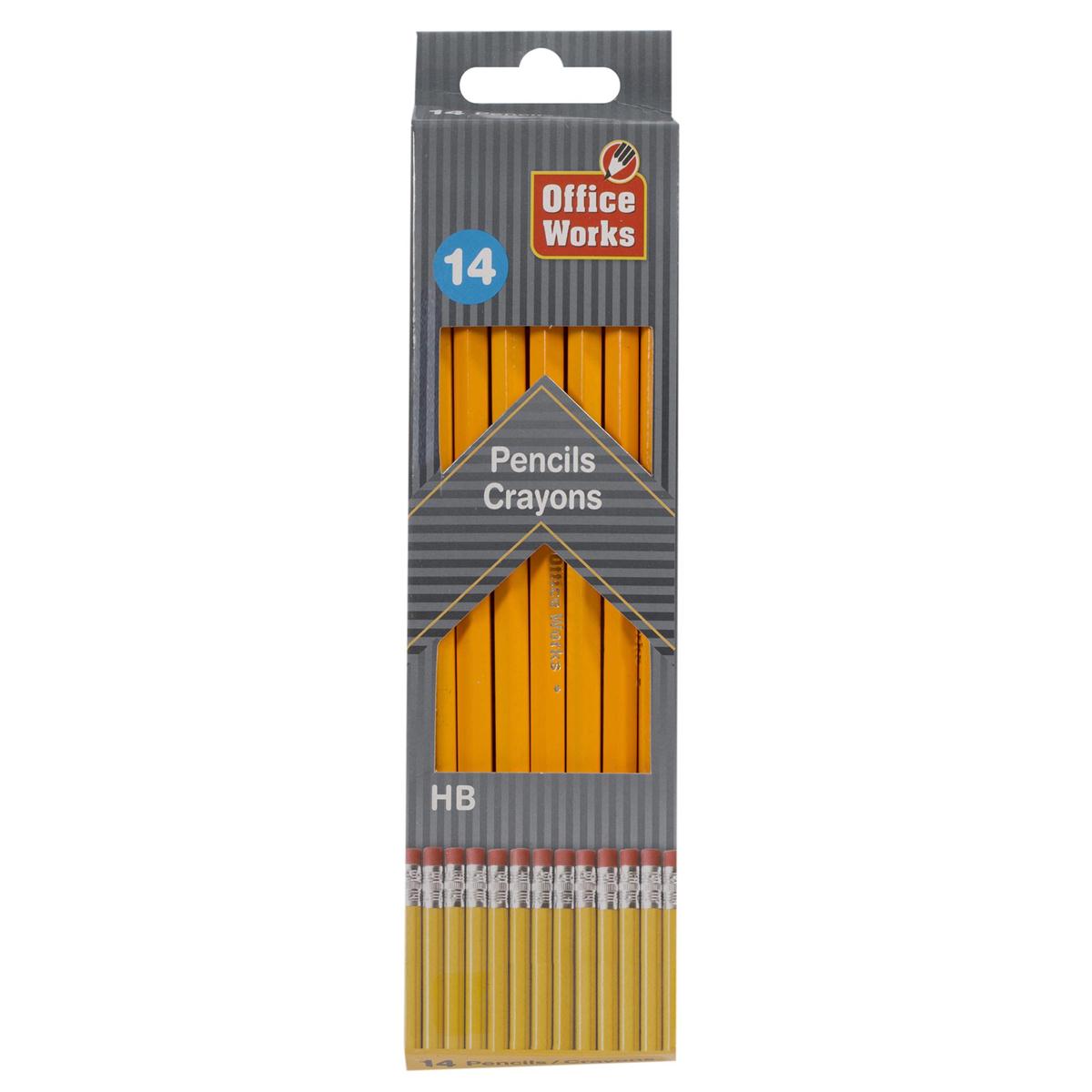 O.Wks. 14-pc. HB Pencil with Eraser  w/box (A192222)