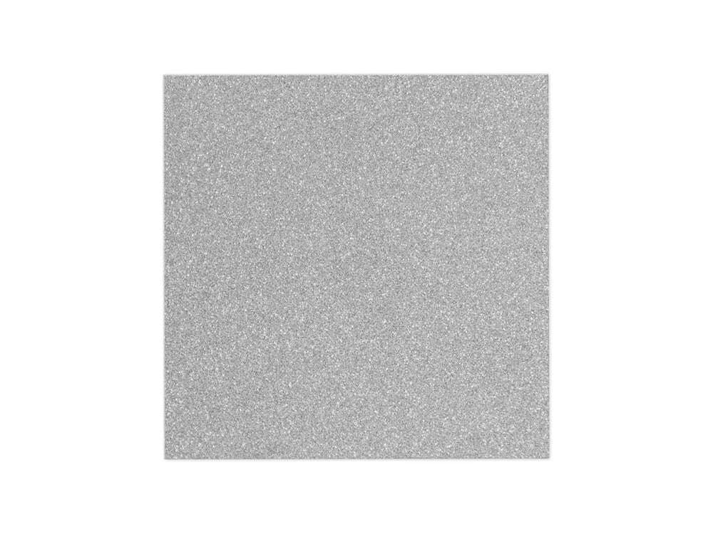 Scrapbook Paper: 12"x12" Glitter Cardstock 250gsm, 5 Sheets G) Silver