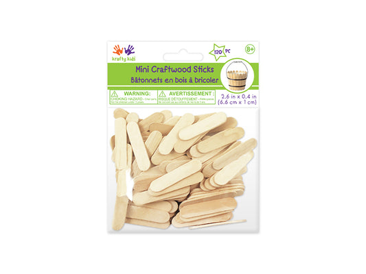 Craftwood: Mini Craft Sticks 120/pk Natural