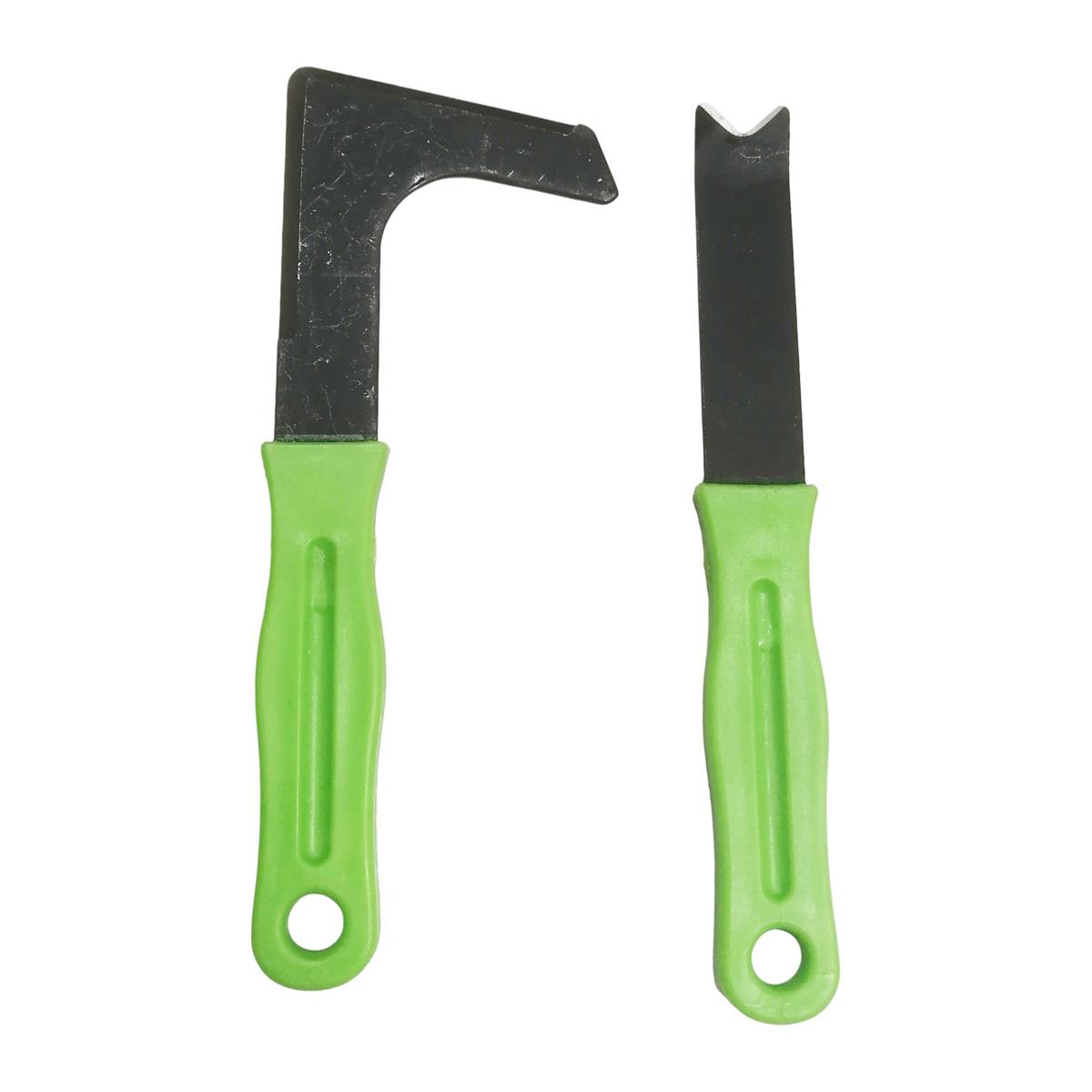 Garden E. Set of 2 7.5" Steel Garden Weed Scraper with PP Handle, Blister
