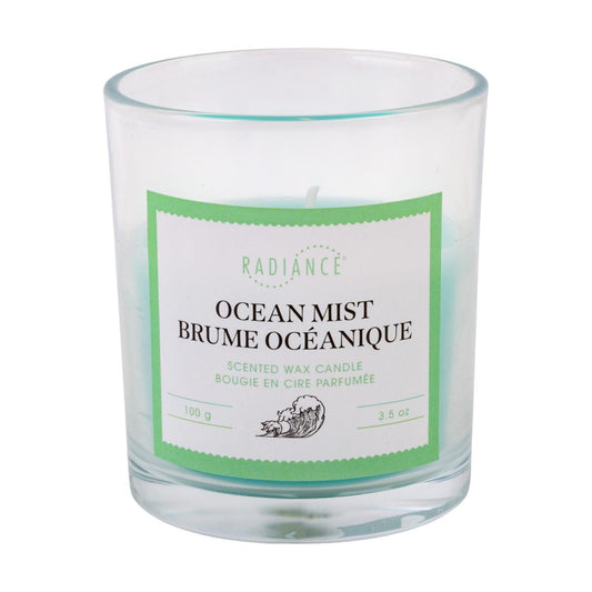 4.5oz Glass Jar Scented Candle, 2.9"H, Ocean Mist, col label