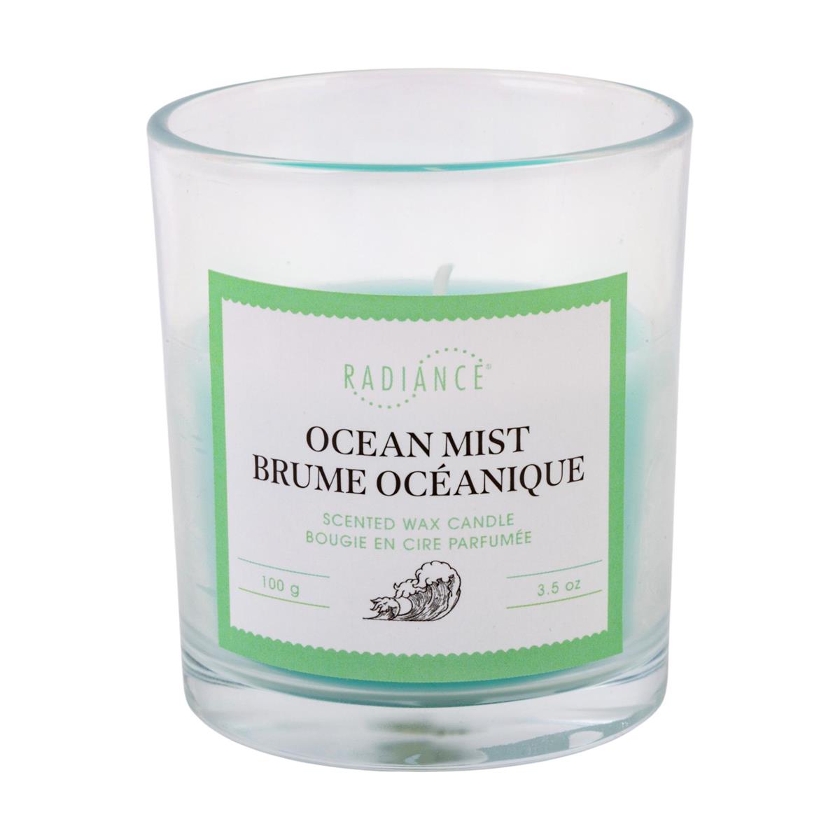 4.5oz Glass Jar Scented Candle, 2.9"H, Ocean Mist, col label
