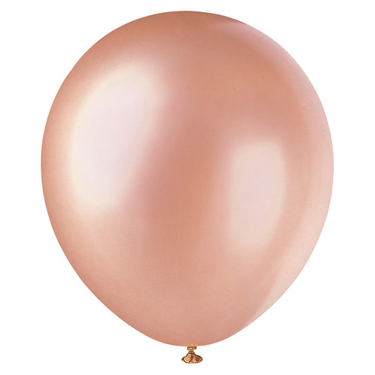 Helium filled - 12" Latex Balloons - Rose Gold