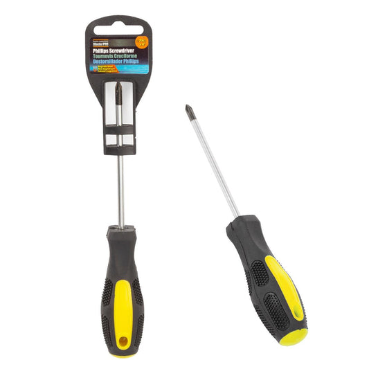 H.E. Master Pro Screwdriver Philips PH1 x 4", Plastic hanger