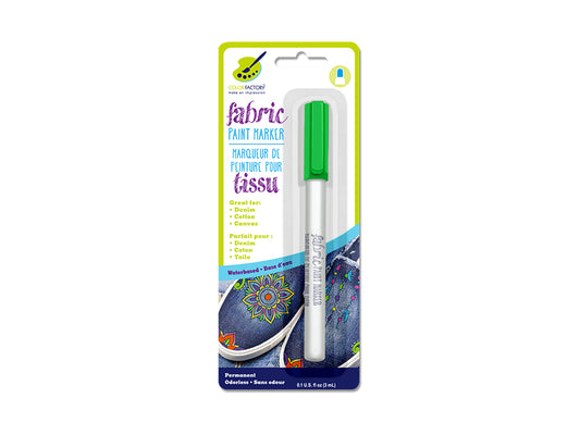 Color Factory: Fabric Paint Marker Permanent 3ml A) Neon Green